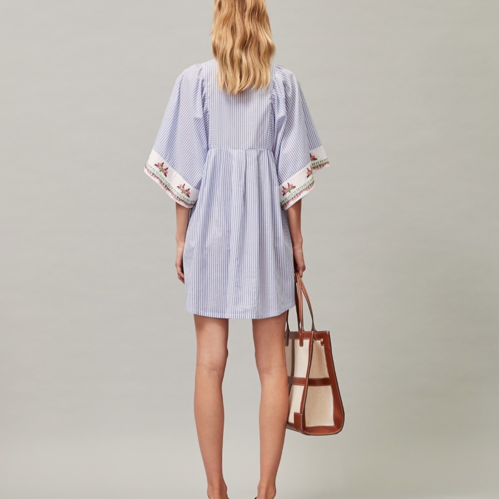 Tory Burch Tunic Caftan Striped Beach Swim  Coverup Dress NWT Resort Cruise - Picture 3 of 7